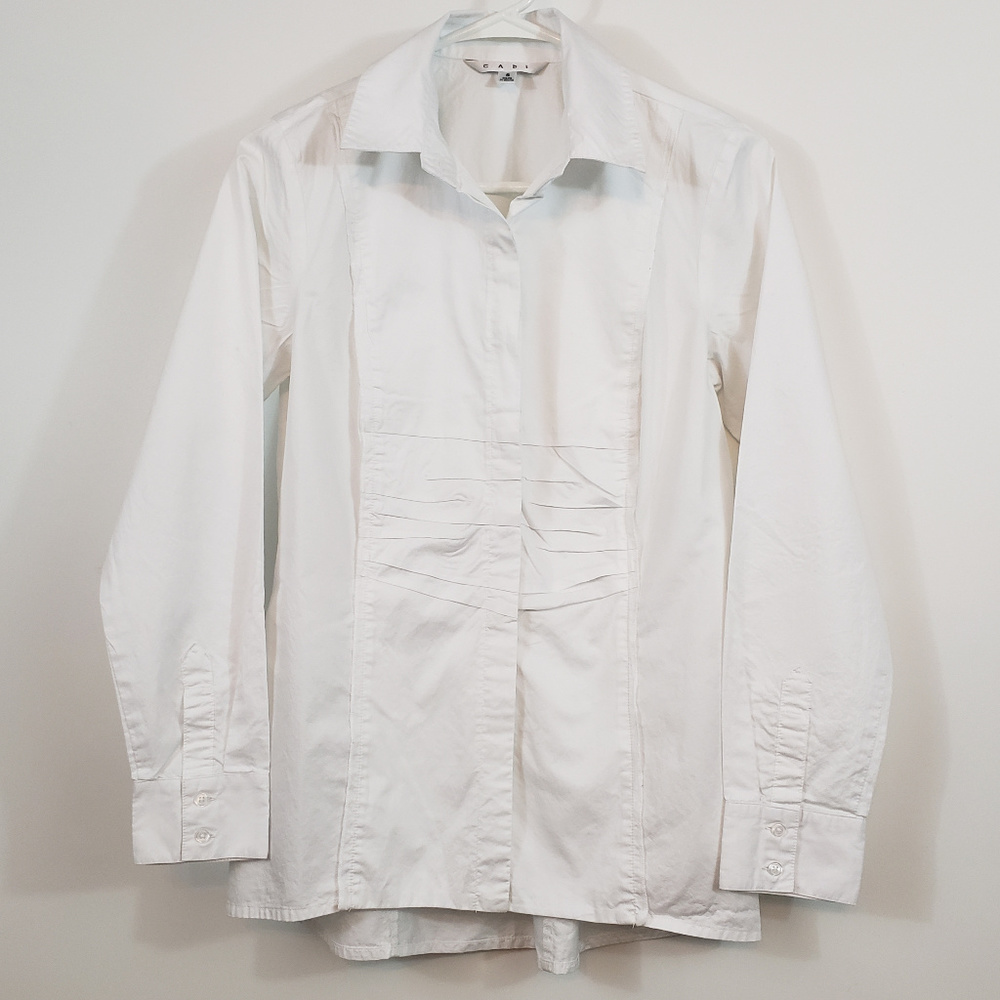 CAbi white button down shirt size small